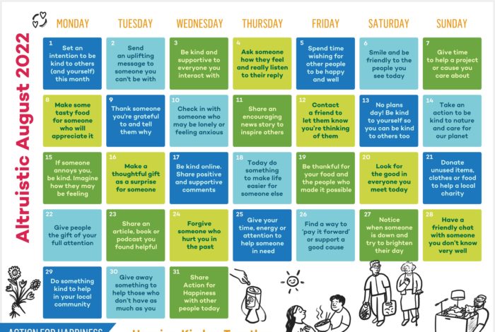 kindness calendar