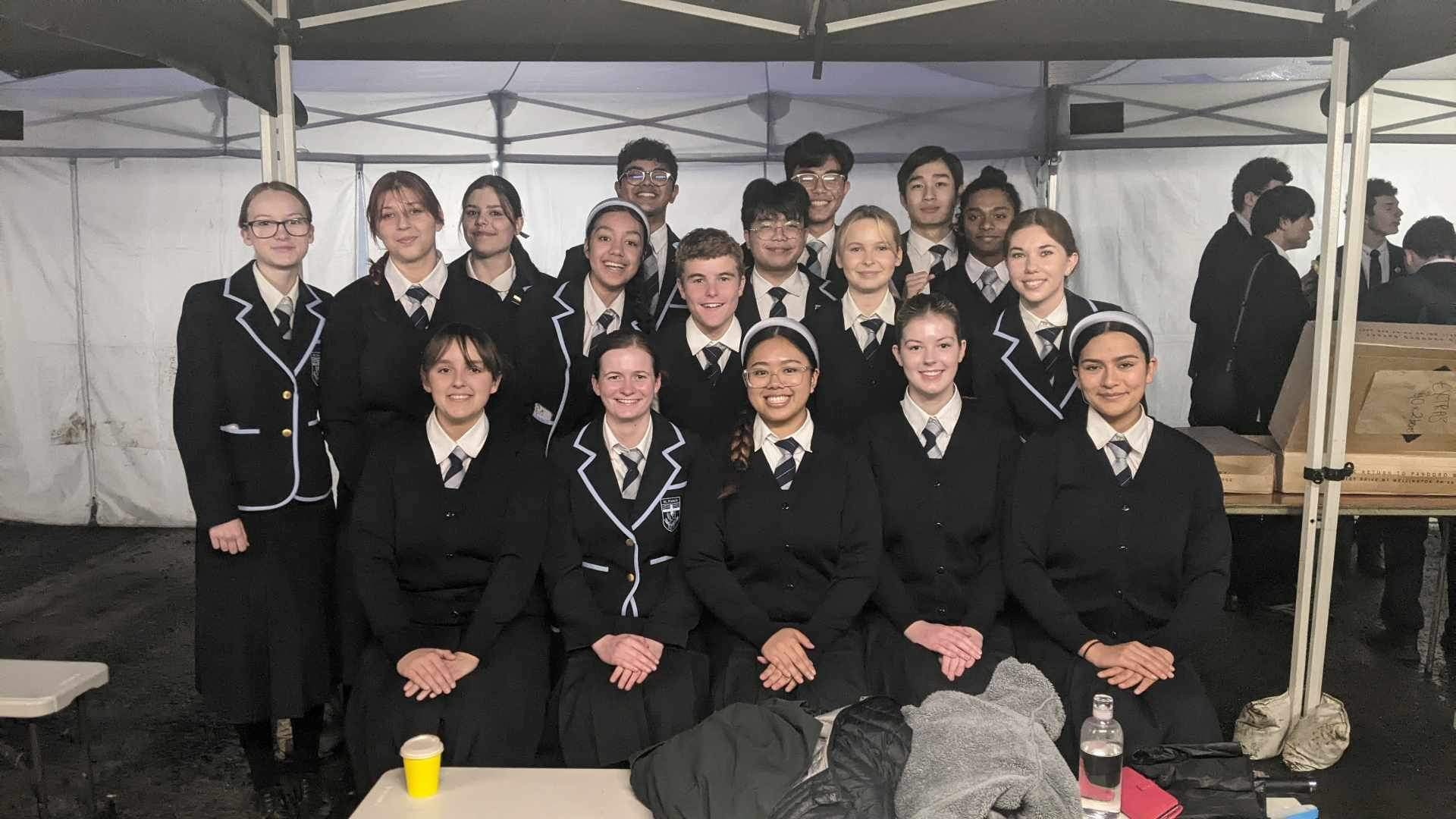 Choir filming experience in studio