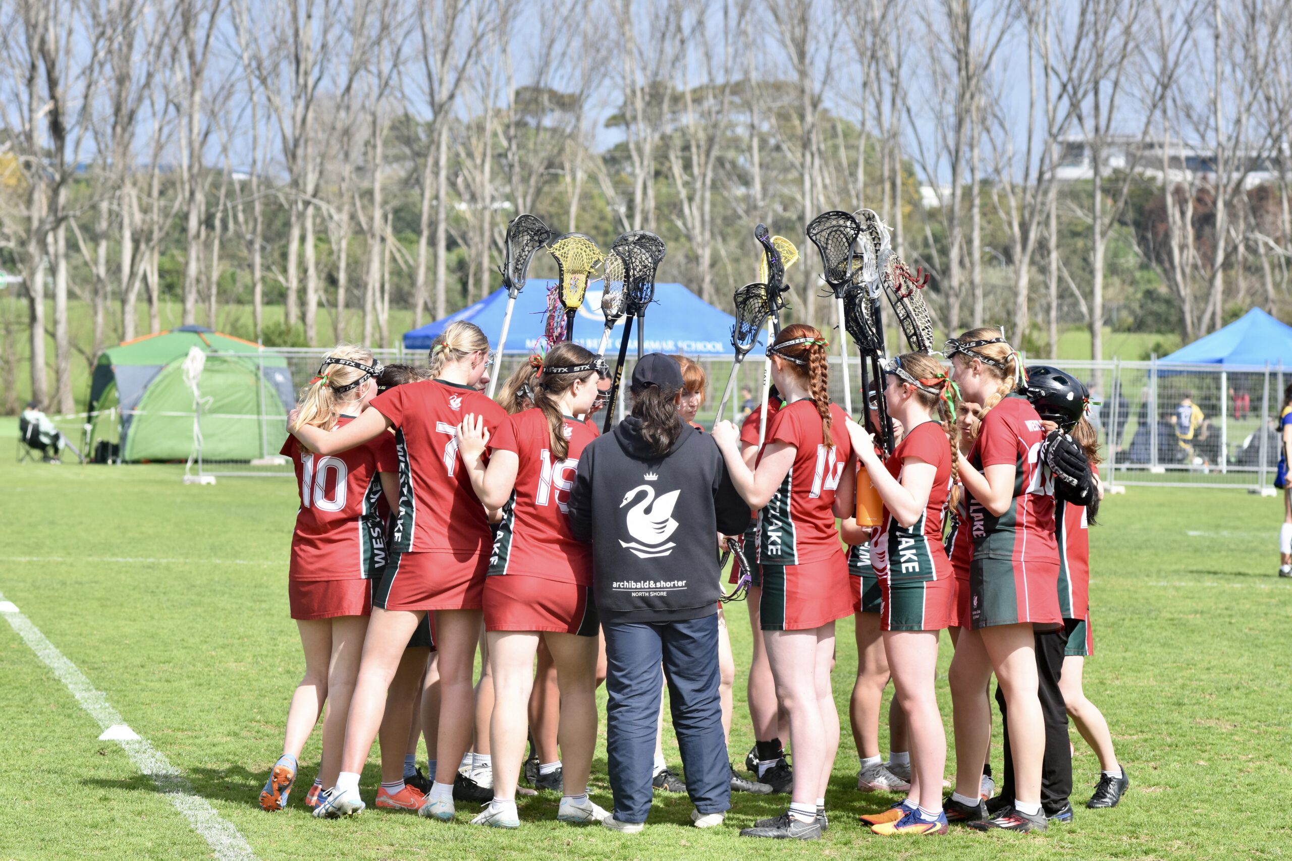 Lacrosse Team Huddle