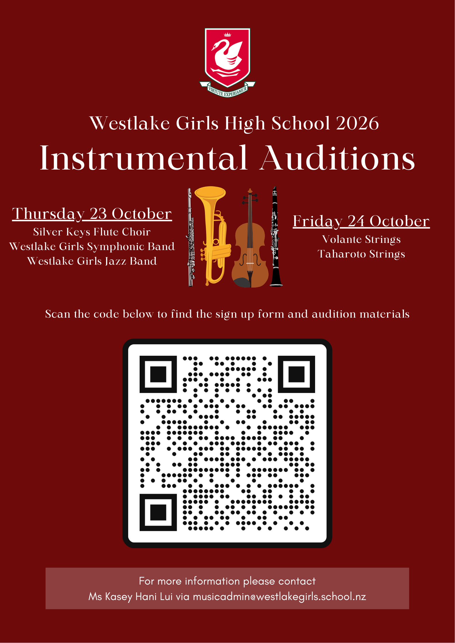 WGHS Instrumental Auditions