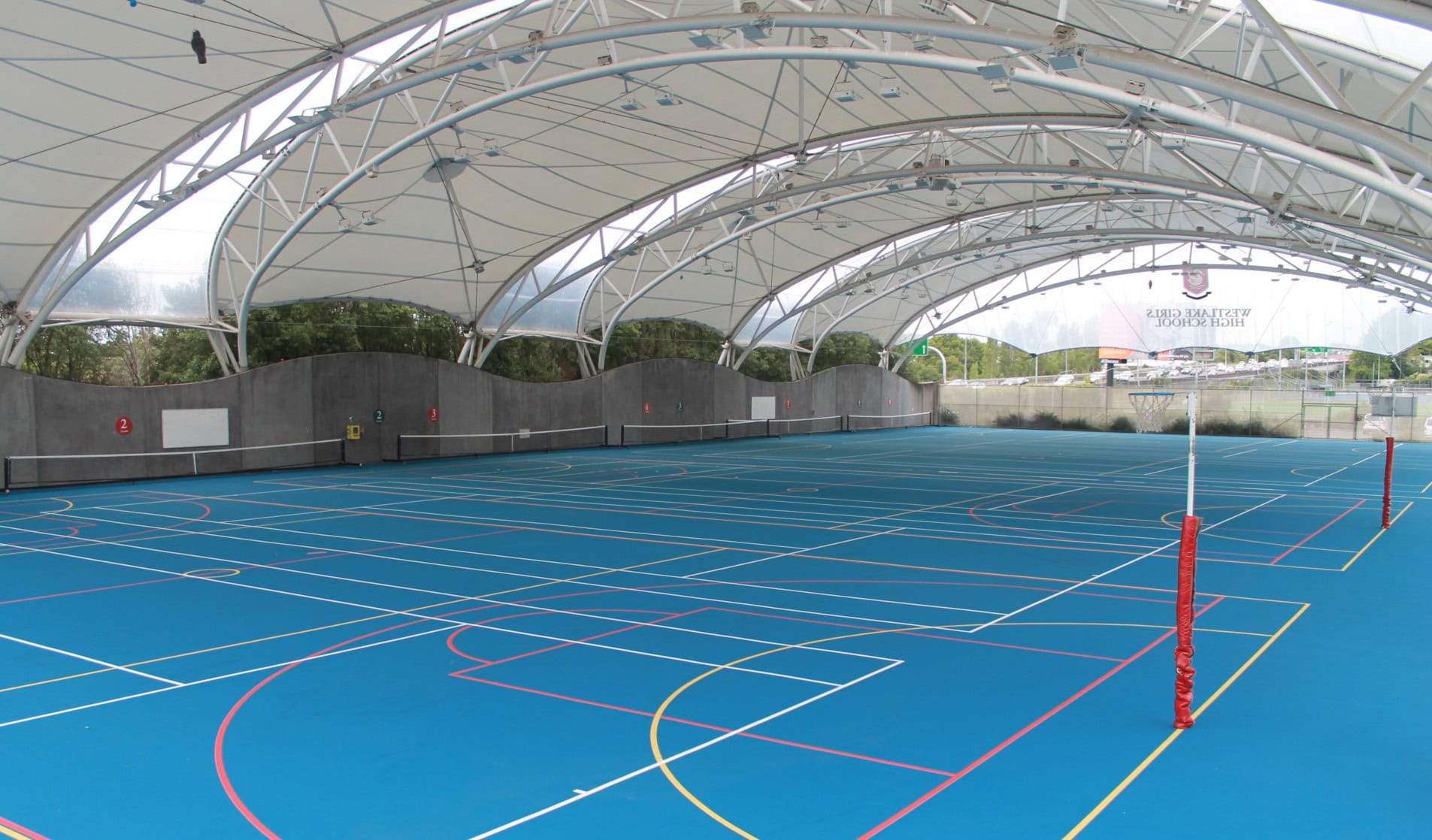Covered court resurface
