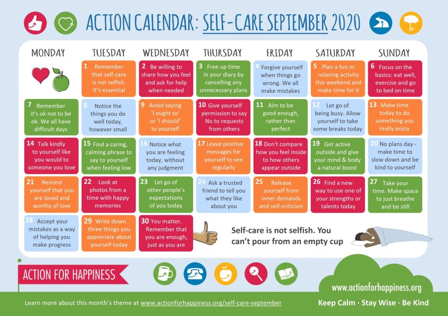 Action for Happiness calendar