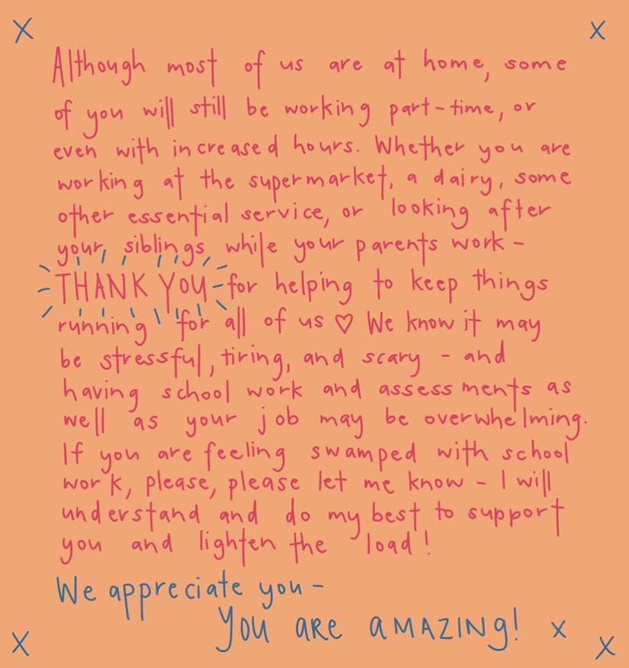Emily's poster to class