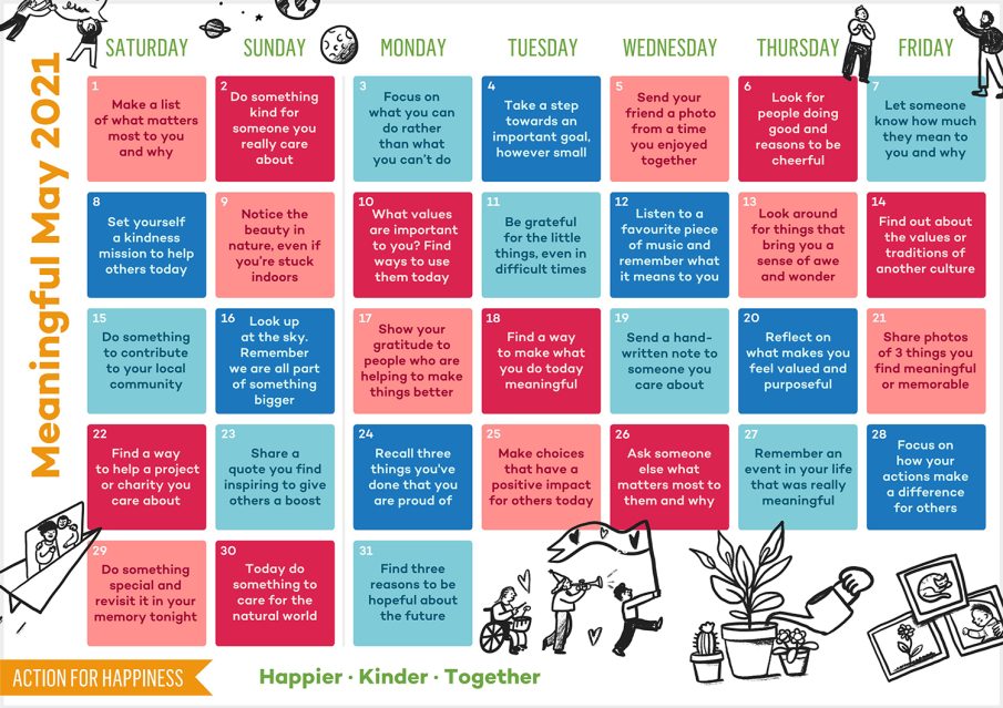 Happiness calendar