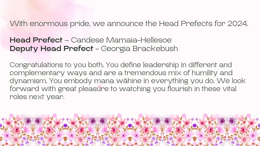 Head Prefect and DHP announcement