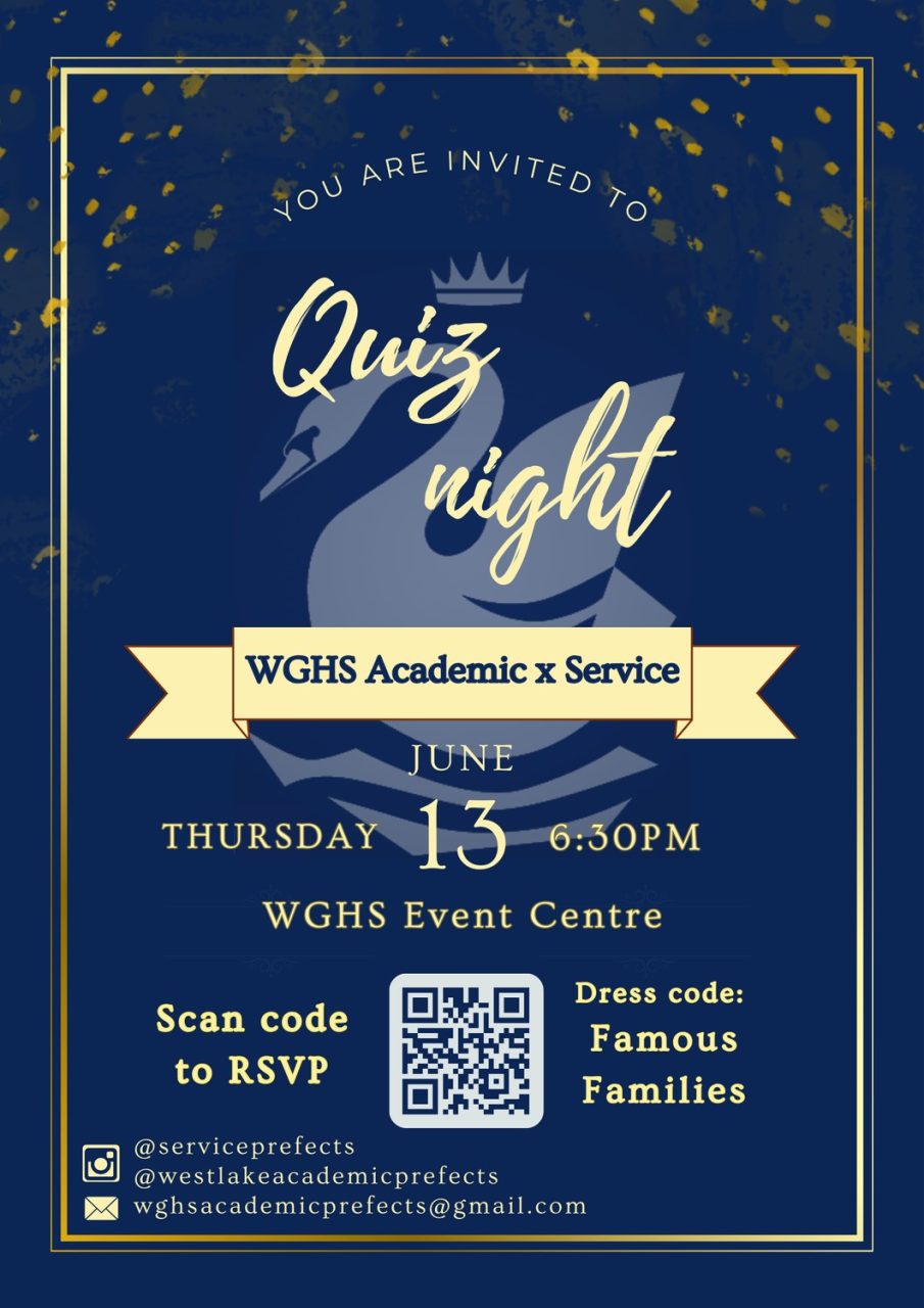 WGHS quiz night poster